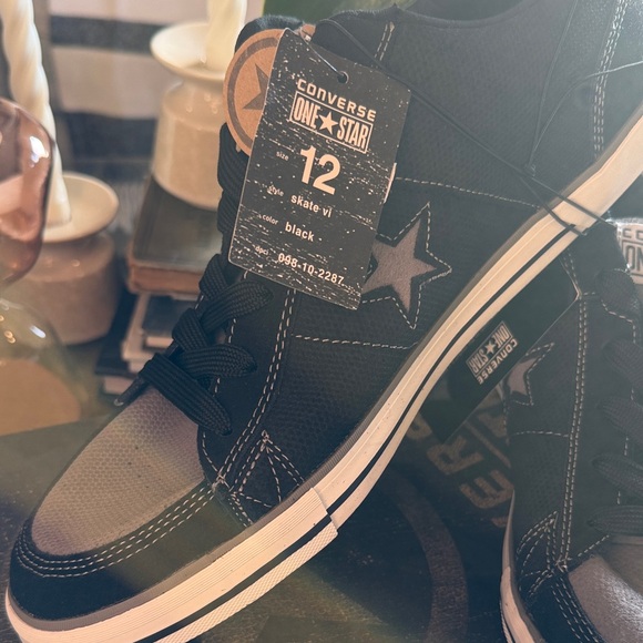 Converse one Star sport Skate VI Sneakers rare 2007 new black and gray leather - Picture 7 of 17